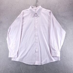 Brooks Brothers Dress Shirt Mens 17.5 34/35 Pink Check Regent Non Iron Cotton